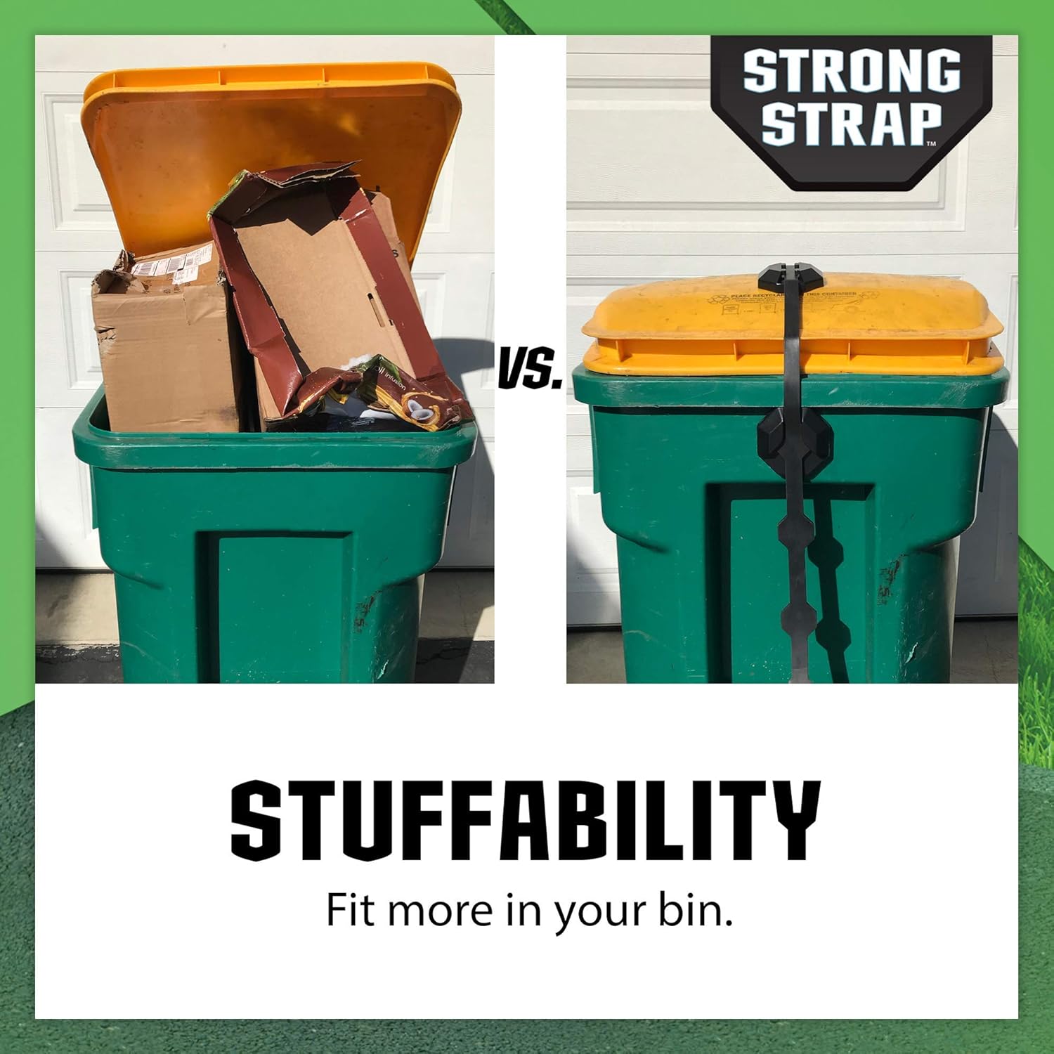 Strong Strap - Universal Garbage Can Lid Lock Utility Strap: Industrial & Scientific