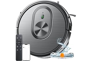 XIEBRO Robot Vacuum and Mop Combo, 3 in 1 Mopping Robotic Vacuum with Schedule, App/Bluetooth/Alexa, 1600Pa Max Suction, Self-Charging Robot Vacuum Cleaner, Slim, Ideal for Hard Floor, Pet Hair, Carpet