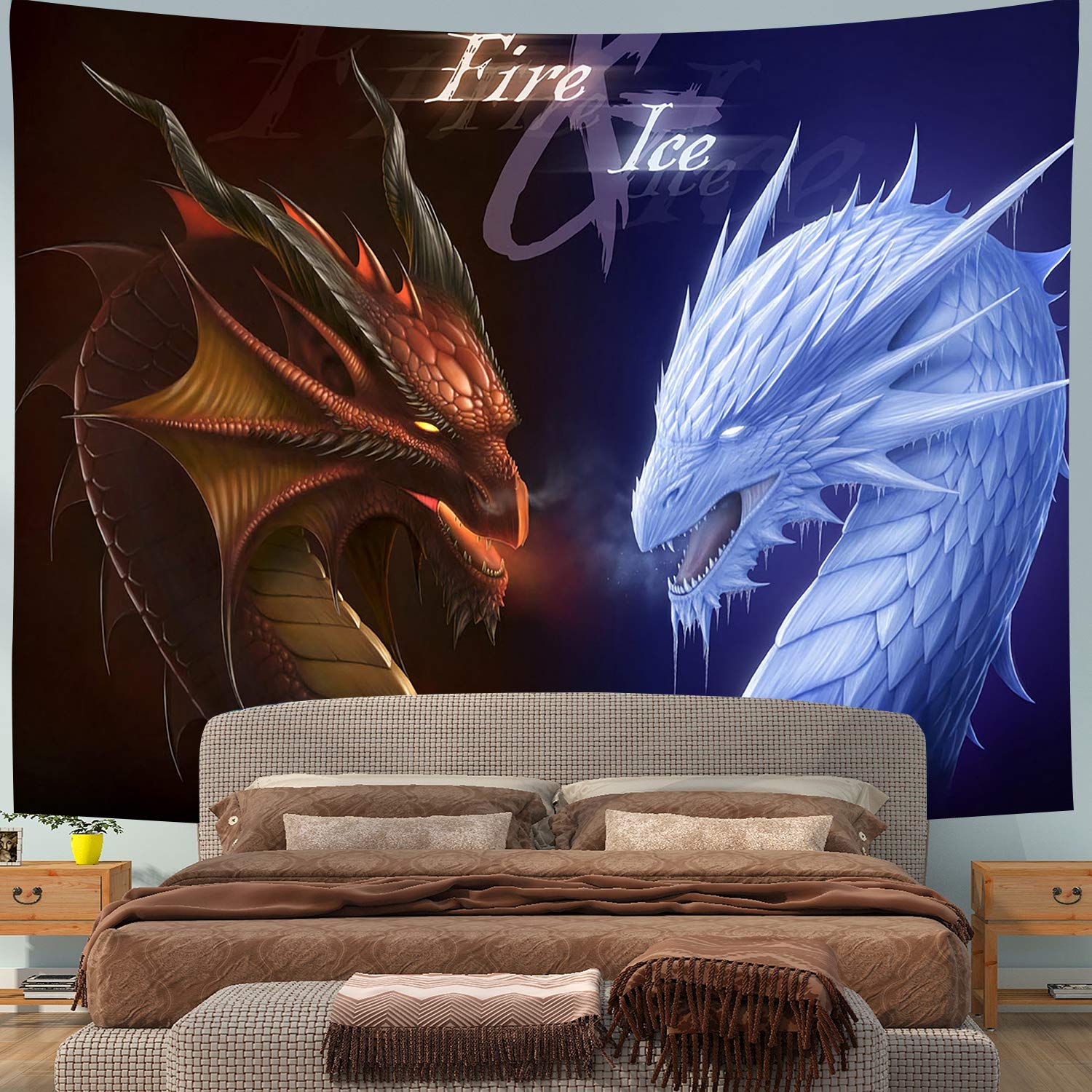Movie Dragon Backdrop Tapestry For Photography Song Of Ice And Fire Game Of Thrones Background Wall Hangingfans Party Backdrop Tapestry 8060 Inches