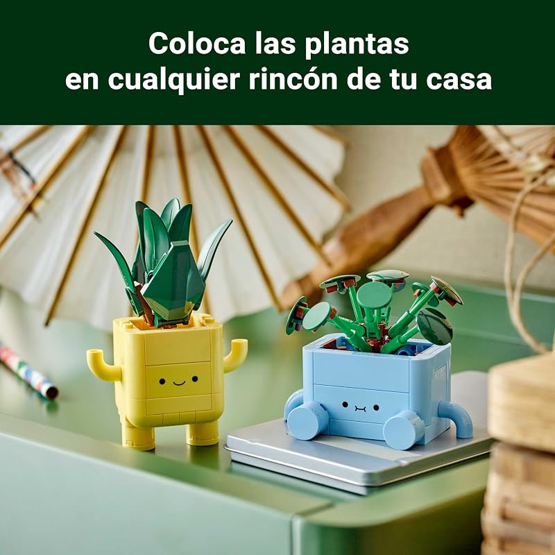 Botanicals Happy Plants - Detalhe Criativo para o Dia dos Namorados - Decoração Animada com 2 Plantas para Prateleira ou Quarto - Modelo Colorido para Raparigas e Rapazes 9+ Anos 10349 — foto 6 de 8