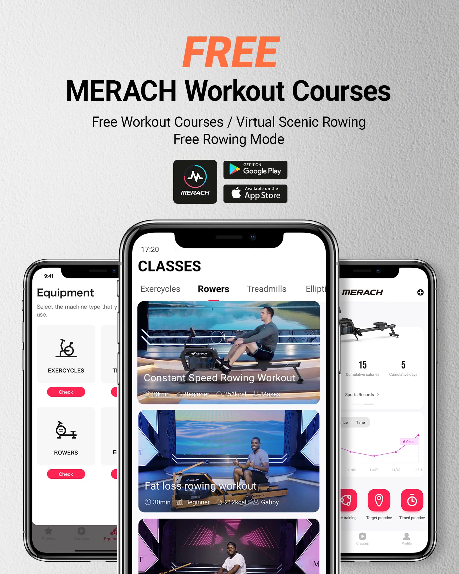 MERACH Rowing Machines for Home, Magnetic Rowing Machine with 16 Levels, Rower Machine of Quiet Resistance, Dual Slide Rail with Max 350lbs Weight Capacity, App Compatible