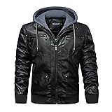 WULFUL Men's Leather Jackets, Faux Leather Jacket