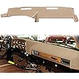 Yiz Dash Cover Mat Custom Fit for 1973-1980 Chevy Chevrolet C10 C20 C30 K10 K20 K30 Suburban K5 Blazer Pickup,GMC Jimmy C/K 15 25 35 1500 2500 Suburban Sierra,Dashboard Pad Carpet(73-80 Beige) J74