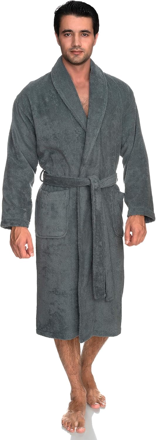 TowelSelections Men's Egyptian Cotton Bathrobe Terry Shawl Robe Made in
