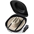 Ozueccr Cowboy Hat Travel Case – Crushproof Carrier for Cowboy, Panama & Tweed Hats with Carrying Handle, Shoulder and Luggage Strap, For Travel and At-Home Storage (Large)