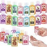Frienda 24 Pack Mini Scented Hand Sanitizer Bulk Perfume Gel Hand Sanitizer Scented 1 oz Pocket Portable for Teacher Nurse Staff Christmas Stocking Stuffers Homeless Care Package Supplies