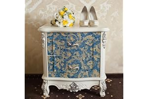 Flortlias Large Decoupage Paper for Furniture, Floral Printed Tissue Paper for Furniture, DIY Crafts Rice Papers, Vintage Baroque Pattern 16.5" x19.69"