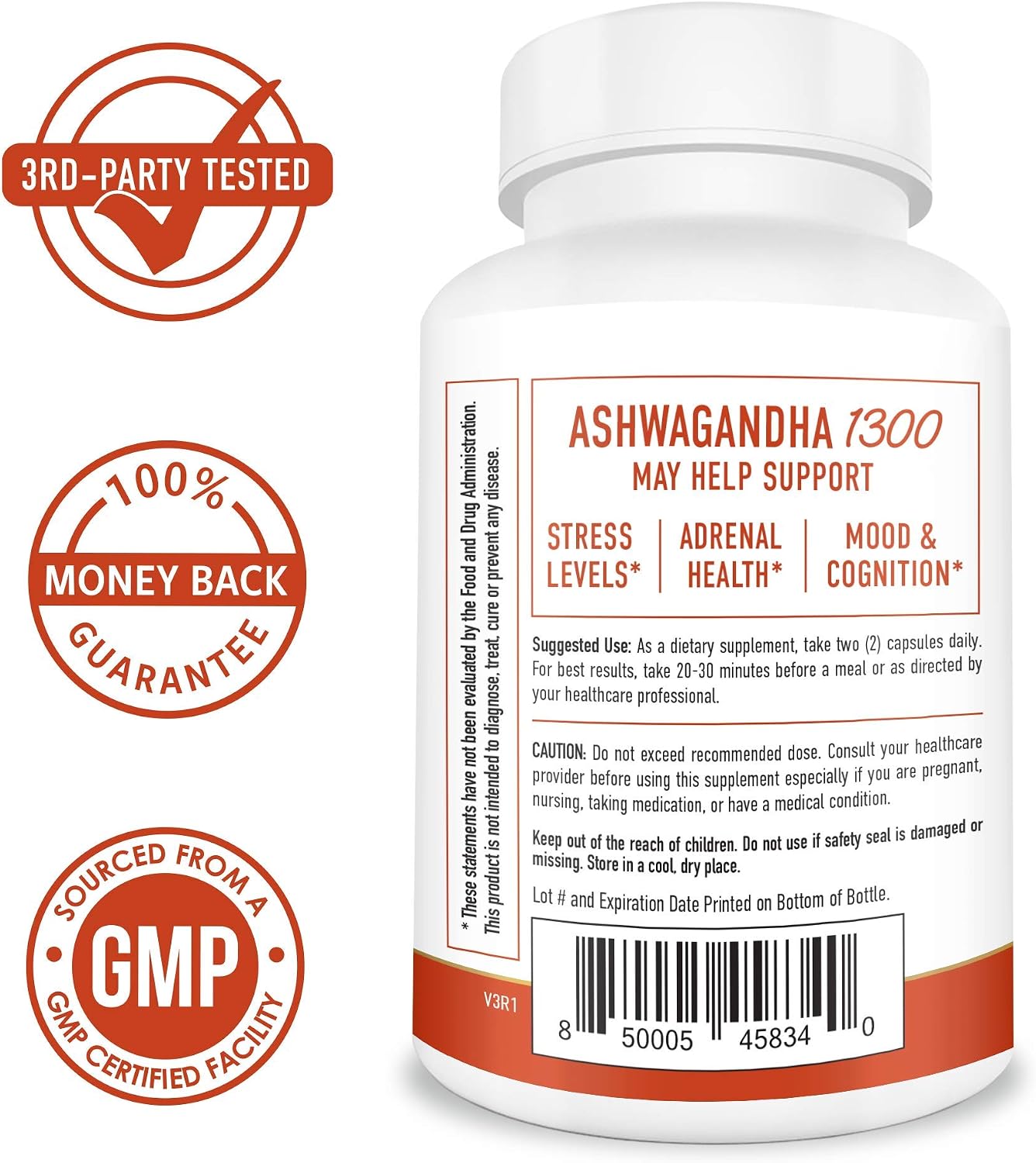 Ashwagandha 1300mg, 120 count (Pack of 1) - Image 5