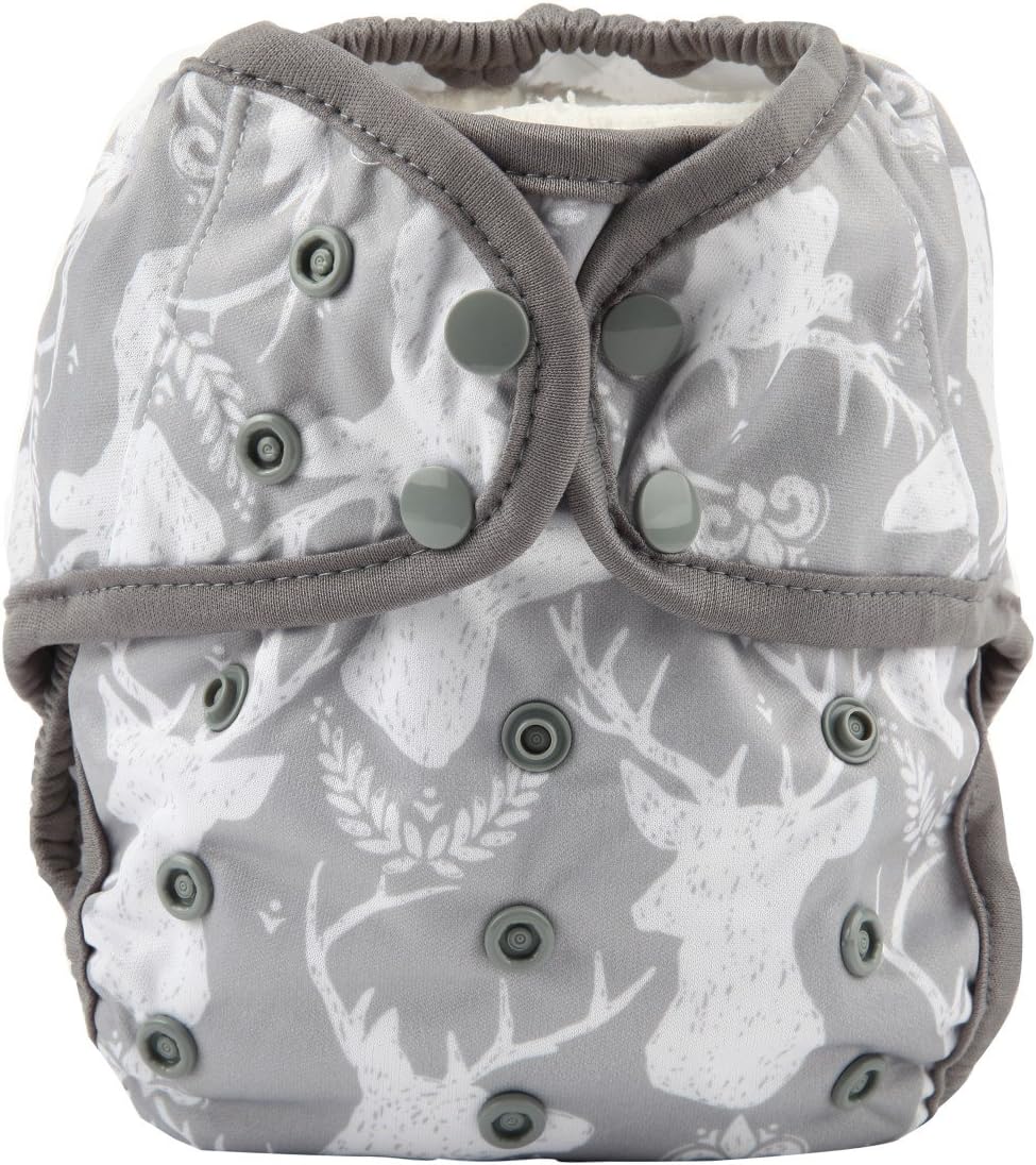 Sigzagor Baby Diaper Cover Nappy One Size 8lbs to 36lbs (Grey Deer)