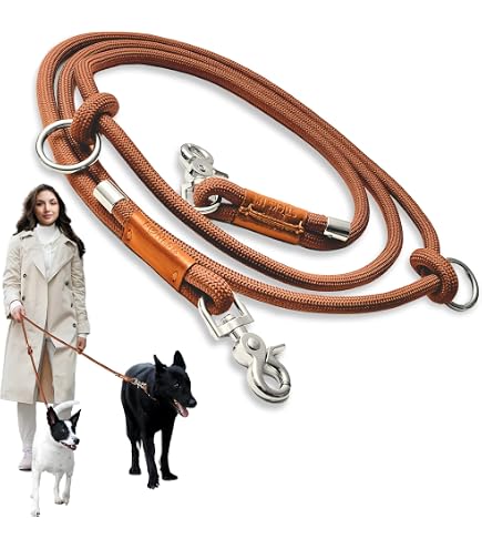 ActiveDogs Hands-Free Dog Leash - 7.5ft Crossbody Service Dog Leash With Wrap, Adjustable & Durable