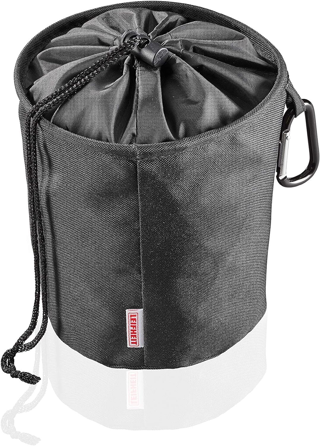 Leifheit Peg Bag, Clothes Peg Holder, for up to 100 Pegs, Clothes Pegs, Fresh Laundry, Bag Made of Fine Mesh Fabric, Black, Polyester, 19.5 x 19.5 x 18 cm