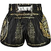 Tuff Sport Muay Thai Boxing Shorts, Retro Classic Slim Cut MMA Kickboxing Workout Set