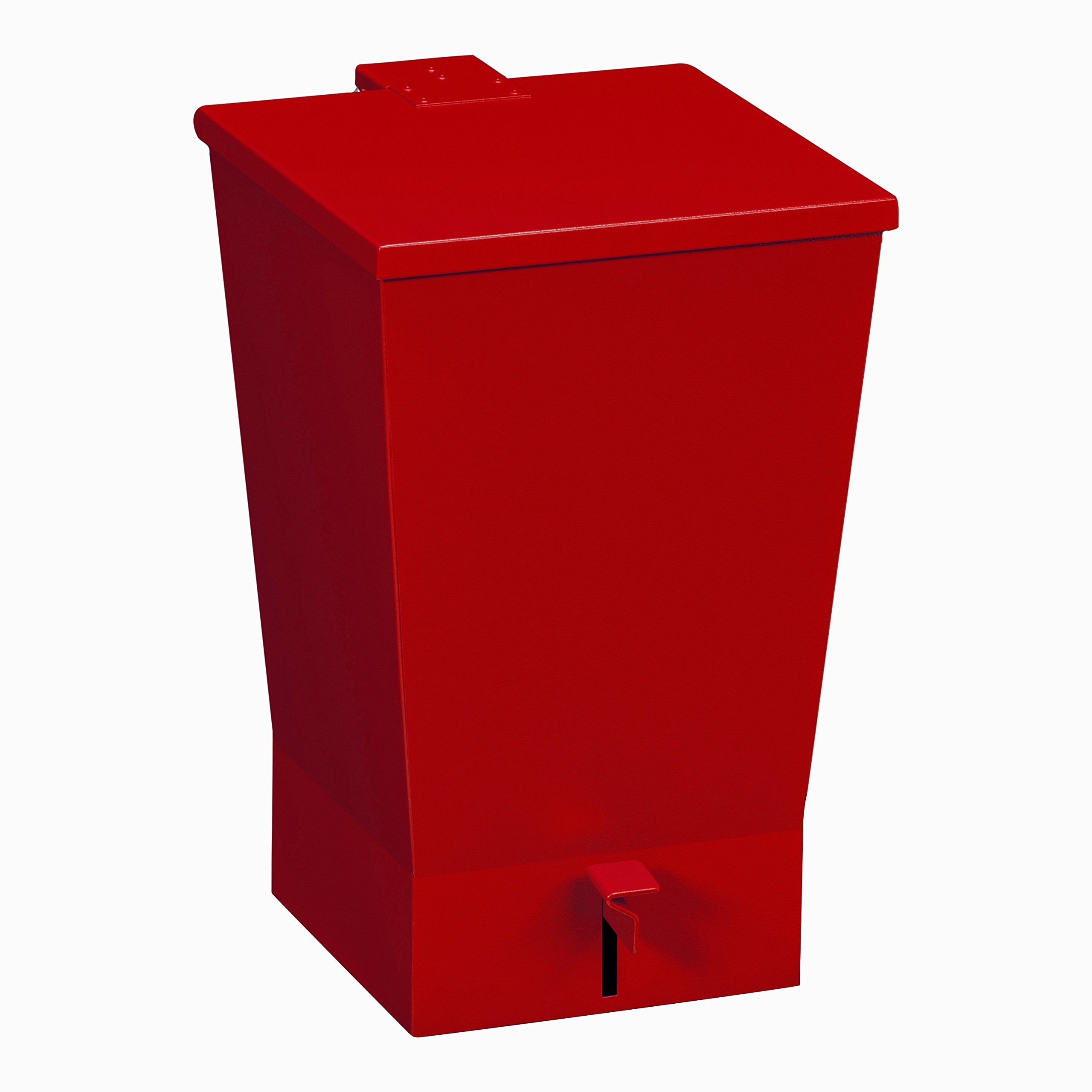 Refuse Bin incl. Pedal Stackable Red 30 l