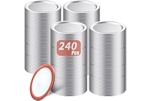 Mason Jar Lids, 240 Pcs Regular Mouth Canning Lids, 70 MM Airtight Leak Proof Canning Jar Lids for Ball, Kerr Jars, Silver