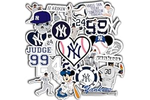 VISIONAIRE 50 PCS American Baseball Stickers for Water Bottle, Laptop, Bicycle, Computer, Motorcycle, Travel Case, Car Decal Decoration Sticker 2-2.5 inches
