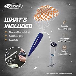 Estes 2483 Phantom Blue Rocket-Building