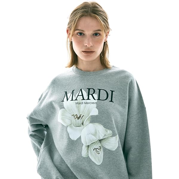 Amazon.com: mardi mercredi Women's FLOWERMARDI Graphic Sweatshirt