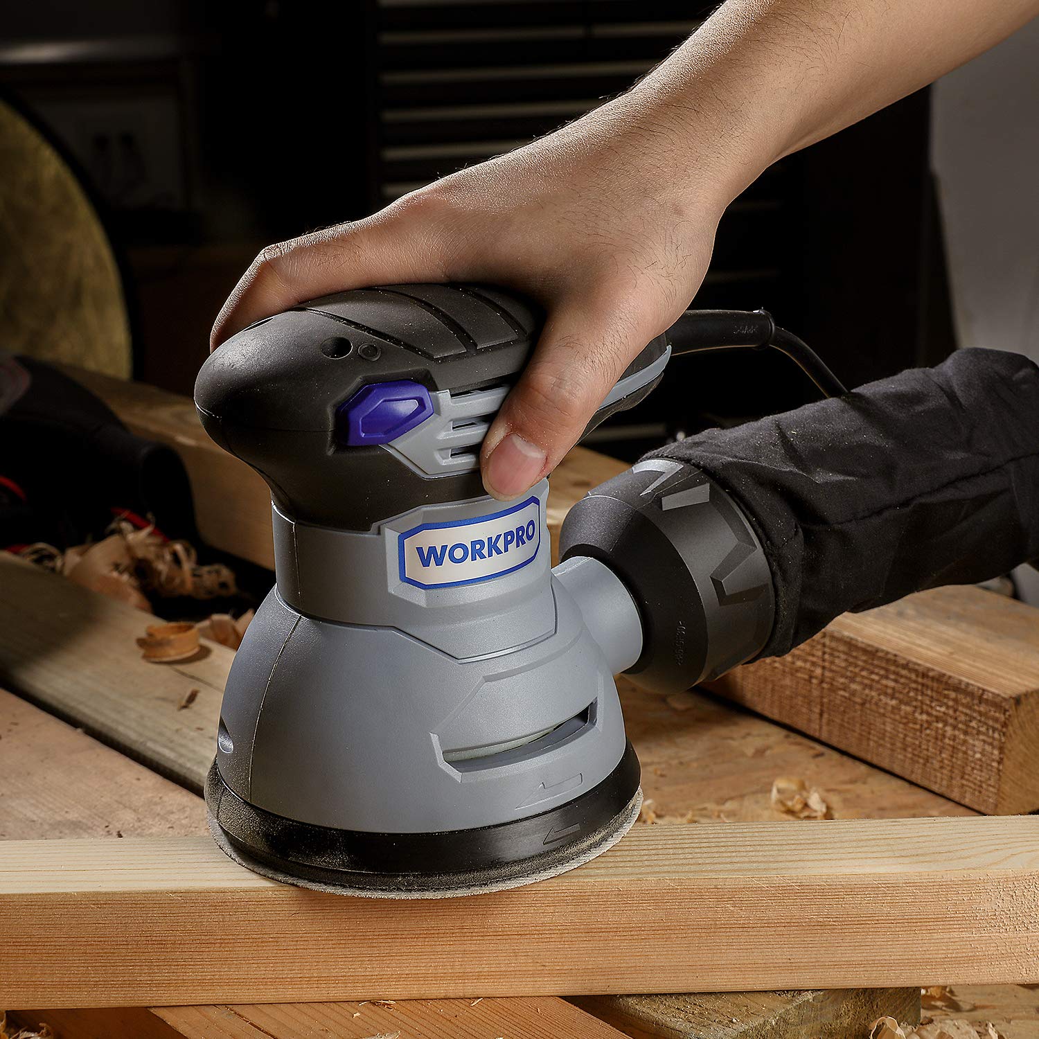 WORKPRO 5inch Random Orbit Sander 6 Variable Speed 12000 RPM