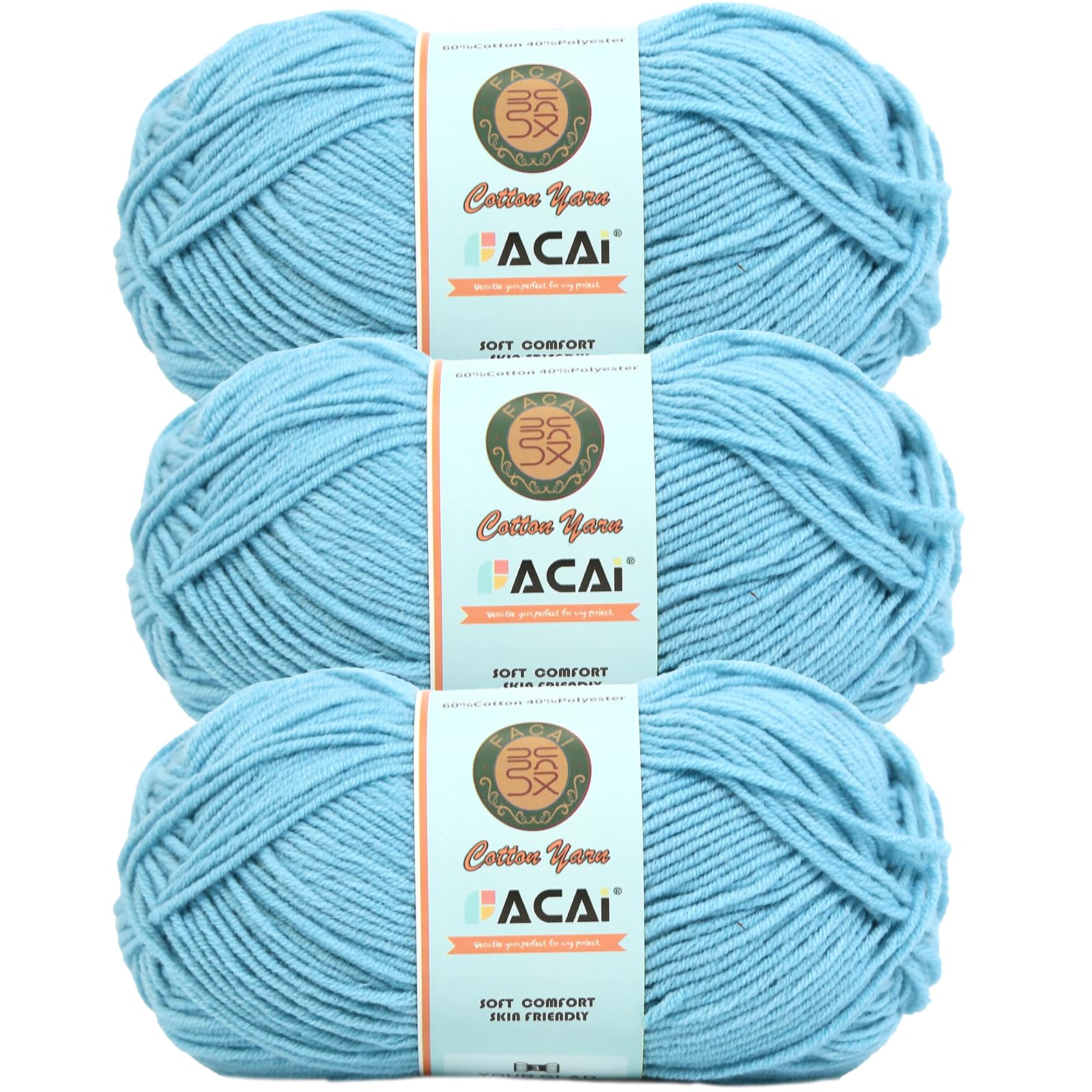 Photo 1 of ?Soft & Durable Cotton Yarn? Four Ply Mercerized for Knitting & Crochet | Eco-Friendly, Hypoallergenic, Machine Washable | Ideal for Apparel, Accessories, Baby Clothes & Complex Craft Projects