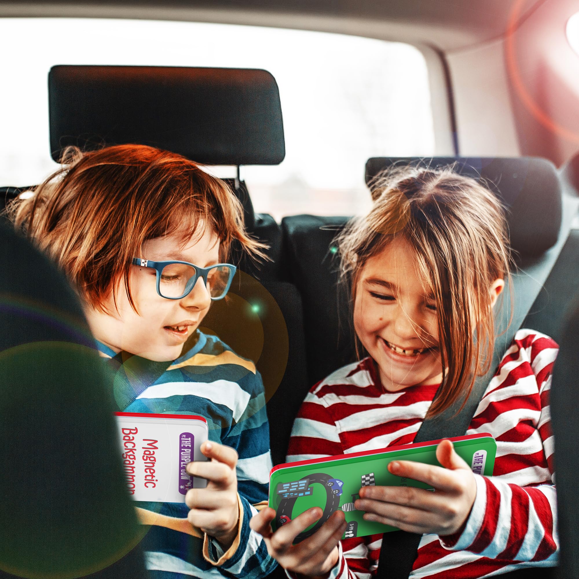The Purple Cow Magnetic Travel Car Race Game - Airplane Games & Quiet Games. Game Box for Kids & Adults. Fun Game Where You Get to Race Each Other Around A Track