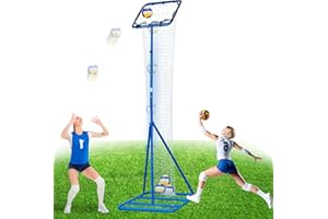 Winthai Volleyball Setter Training Net, Volleyball Training Equipment with 3 Angle and 8-10FT Height Adjustments Serve Trainer for Serving, Spiking & Setting Drills Indoor Outdoor Practice Target Net