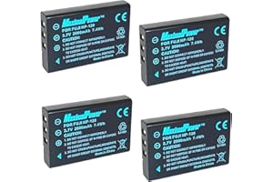 MaximalPower Camera Battery (4 Pack) Compatible for PENTAX D-LI7 Fuji NP-120 Optio 450 550 555 750 750Z MX MX4