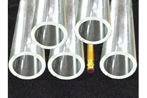 Devardi Glass COE 33 Boro Tubing, 5 Clear 38mm x 4mm (1.5 inch) Borosilicate 12" Tubes