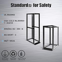 Raising ELECTRONIS 27U 4 Post Open Rack Frame Rack