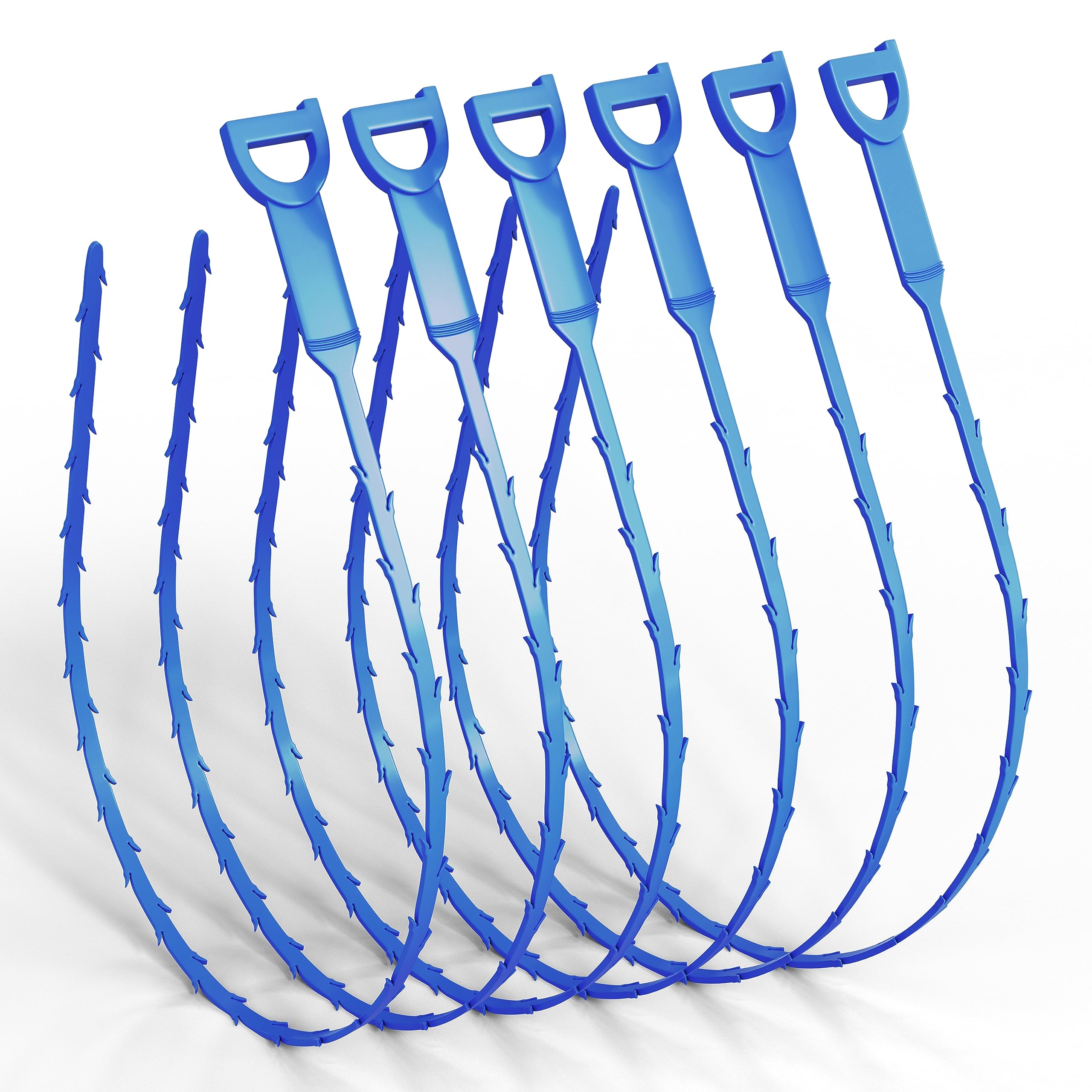 Meisterfaktur Pipe Cleaning Spiral [Pack of 6] - 63 cm Long - Ideal Drain Cleaner for Environmentally Friendly Pipe Cleaning - The Drain Spiral for Real DIY