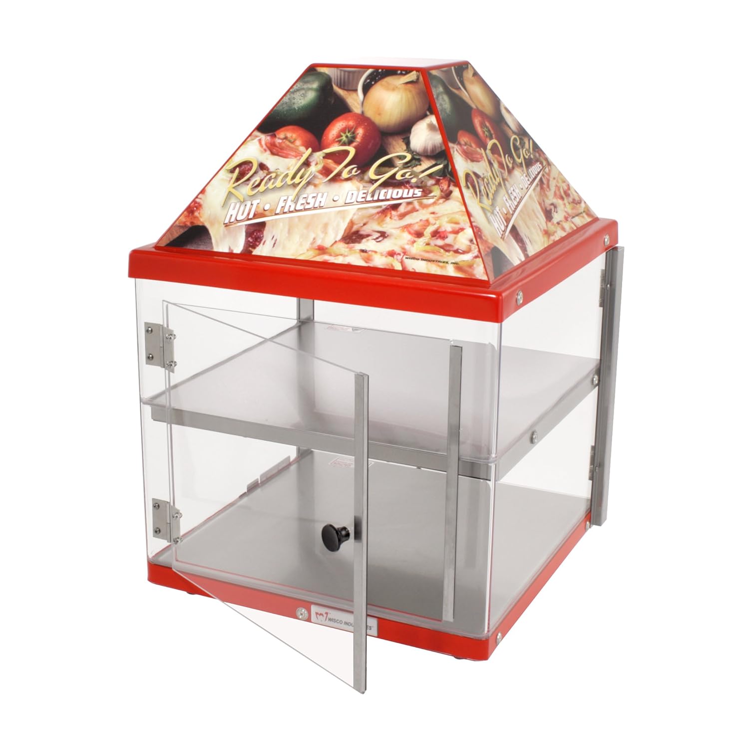 Wisco 680-2 Food Warming and Merchandising Cabinet, 2 Shelves/Doors