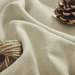 Joydeco Linen Curtains 96 Inch Length 2 Panels