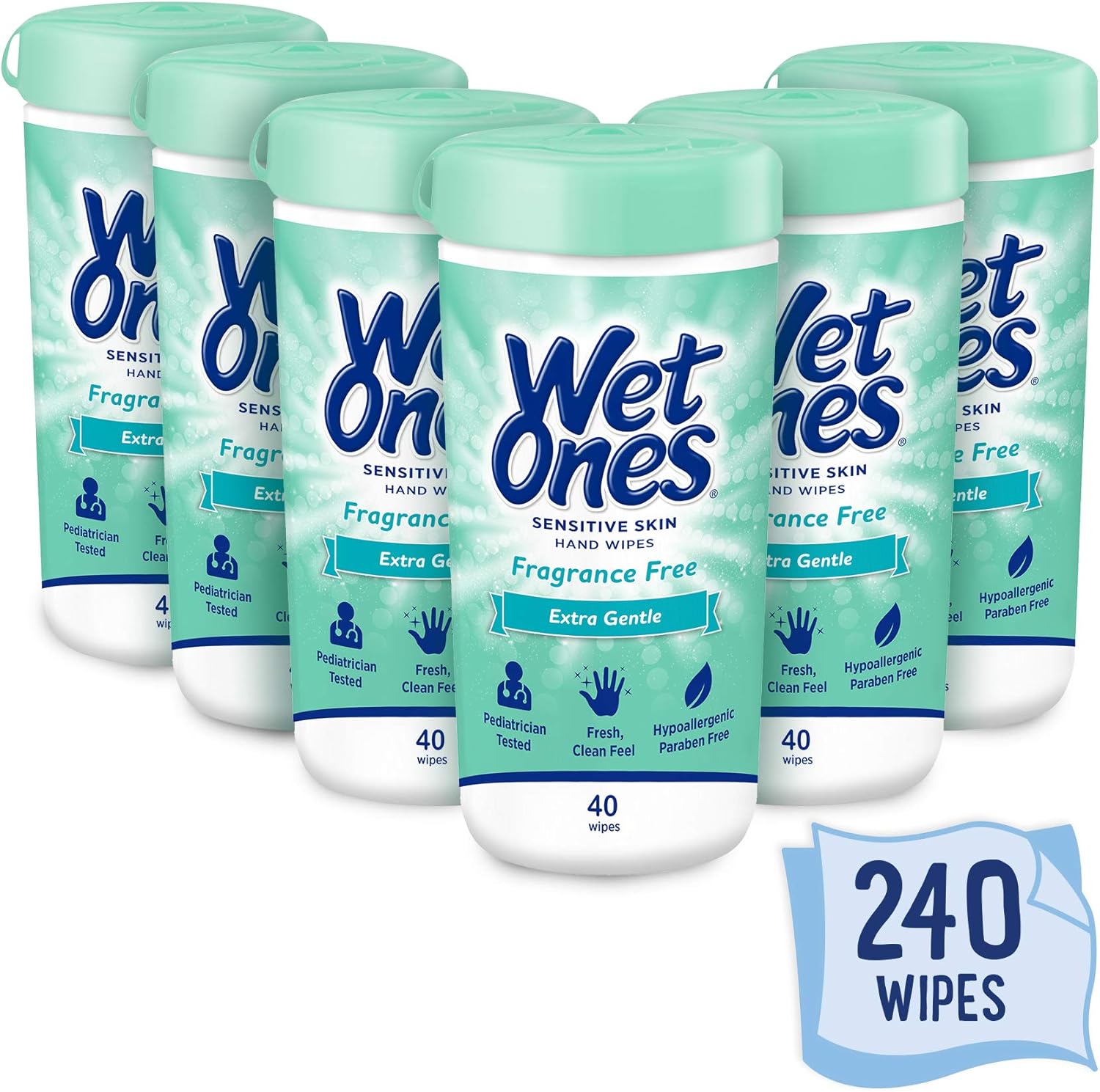 Wet Ones Sensitive Skin Hand Wipes 40 Count Canister Amazon.co.uk Beauty