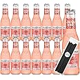 Fever-Tree Pink Grapefruit Premium Mixer 6.8 fl oz Glass Bottles 12 Pack + 20 Plastic Stirrer Sticks by KOOL8SHOP Infinite Deals