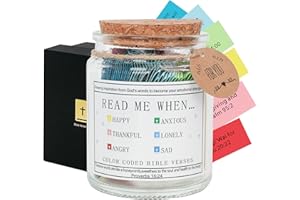 EWPJDK Bible Verse Jar Gifts For Christian Women And Men Read Me When Bible Verses Jar For Daily Encouragement Birthday/Christmas Gifts For Women Religious Graduation For Her/Him