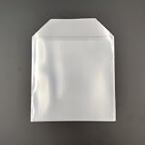 Panmer Premium CD Sleeves Pack of 100 Clear Polypropylene with Flap view 2