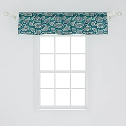 Ambesonne Sea Shells Window Valance, Nautical Ocean