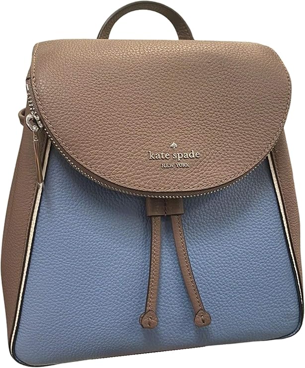 Kate Spade Leila Medium Flap Pebbled Leather Backpack (Baltcsea