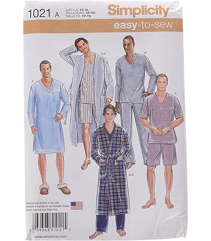 Patron De Couture Simplicity SS9211AA - Pull Ample Et Chemise De Nuit Avec Poche - Taille S à XL - Modèle Pour Débutant/Confirmé