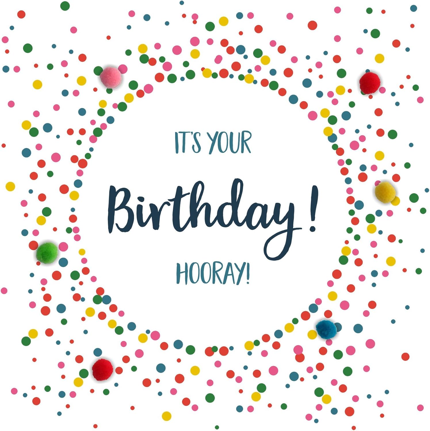 Claire Giles Greeting Cards, Happy Birthday Card, Dotty Circle design Birthday Greeting Card, It's your Birthday - Image 5