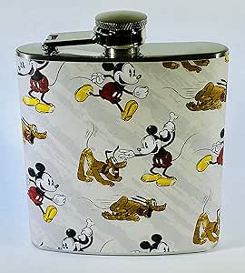 Mickey Mouse Fun Dancing Pluto Dog Disney 6 oz Liquor Hip Flask Flasks Fun Party Gift