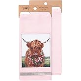 Primitives by Kathy Floral Cow Kitchen Towel