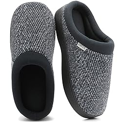 UBFEN Mens Slippers for Indoor Bedroom Memory Foam