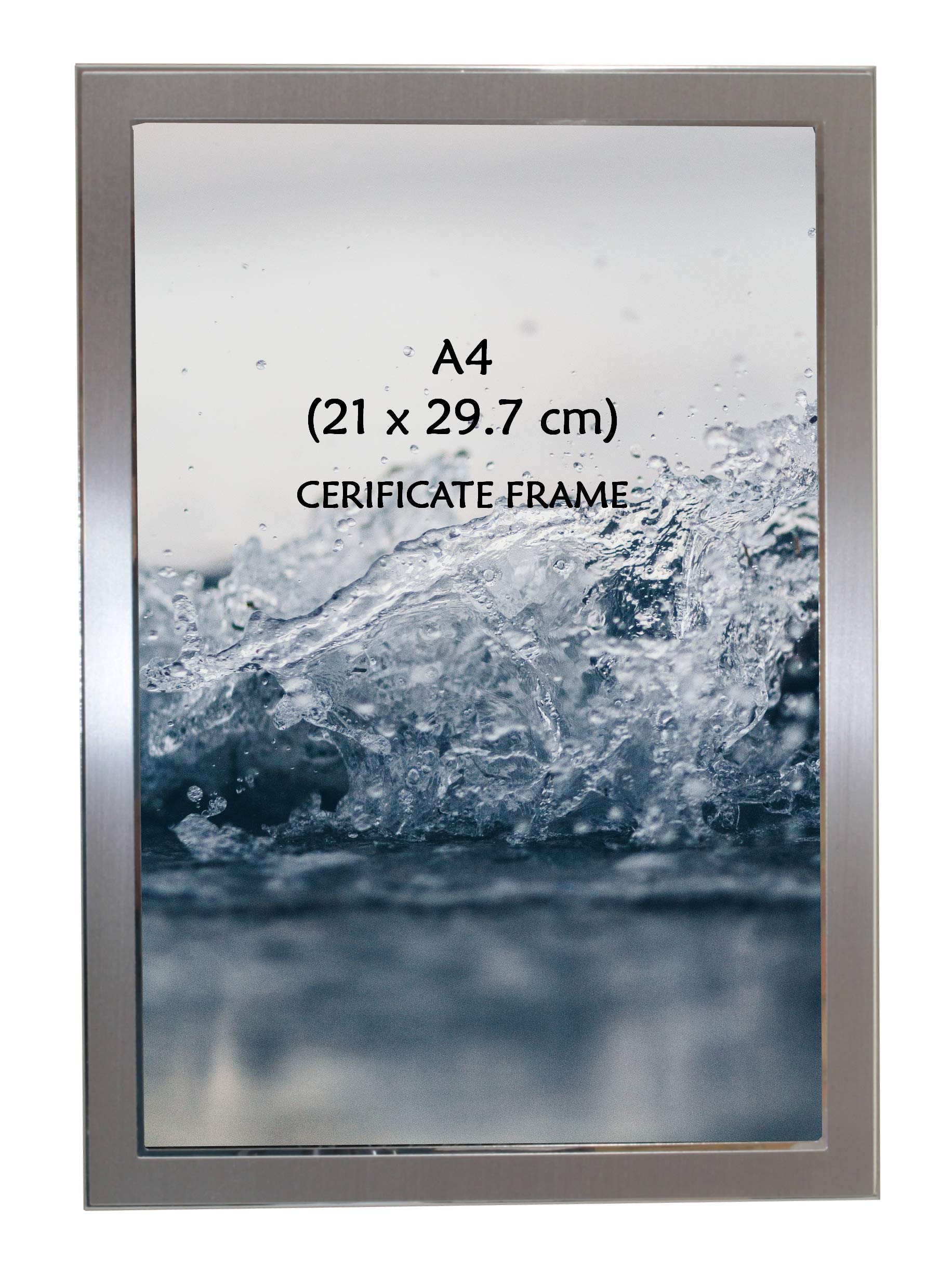 Shudehill Giftware Plain Satin Silver Classic Photo Frame A4-21" x 29.7"