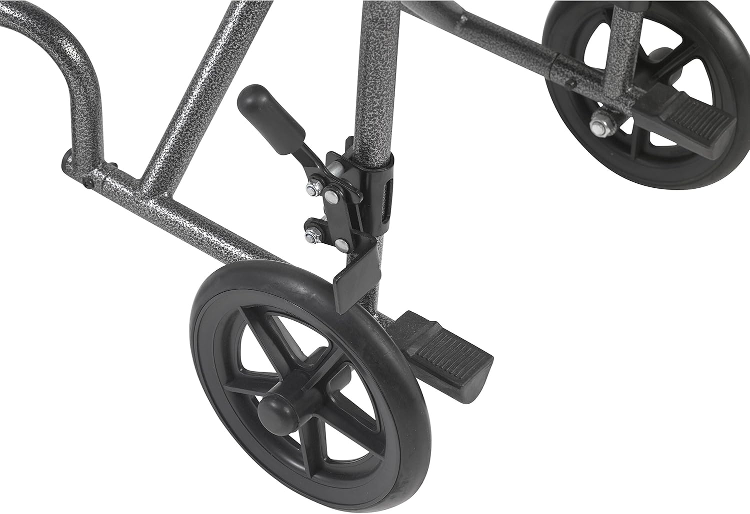 Drive Medical Lightweight Steel Transport Wheelchair, Fixed Full Arms, 19" Seat, Silver: Kitchen & Dining