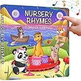 LEARNING BUGS Nursery Rhymes with Animal Friends – Sing Along with 15 Nursery Rhymes, Musical Books for Toddlers, 28-Button Music Book, Musical Toys for Toddlers 1-3