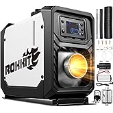 ROKKIT 8KW Diesel Heater, 110V/12V All-in-One Diesel Air Heater, Portable Diesel Heater with LCD Monitor & Remote Control, Fa