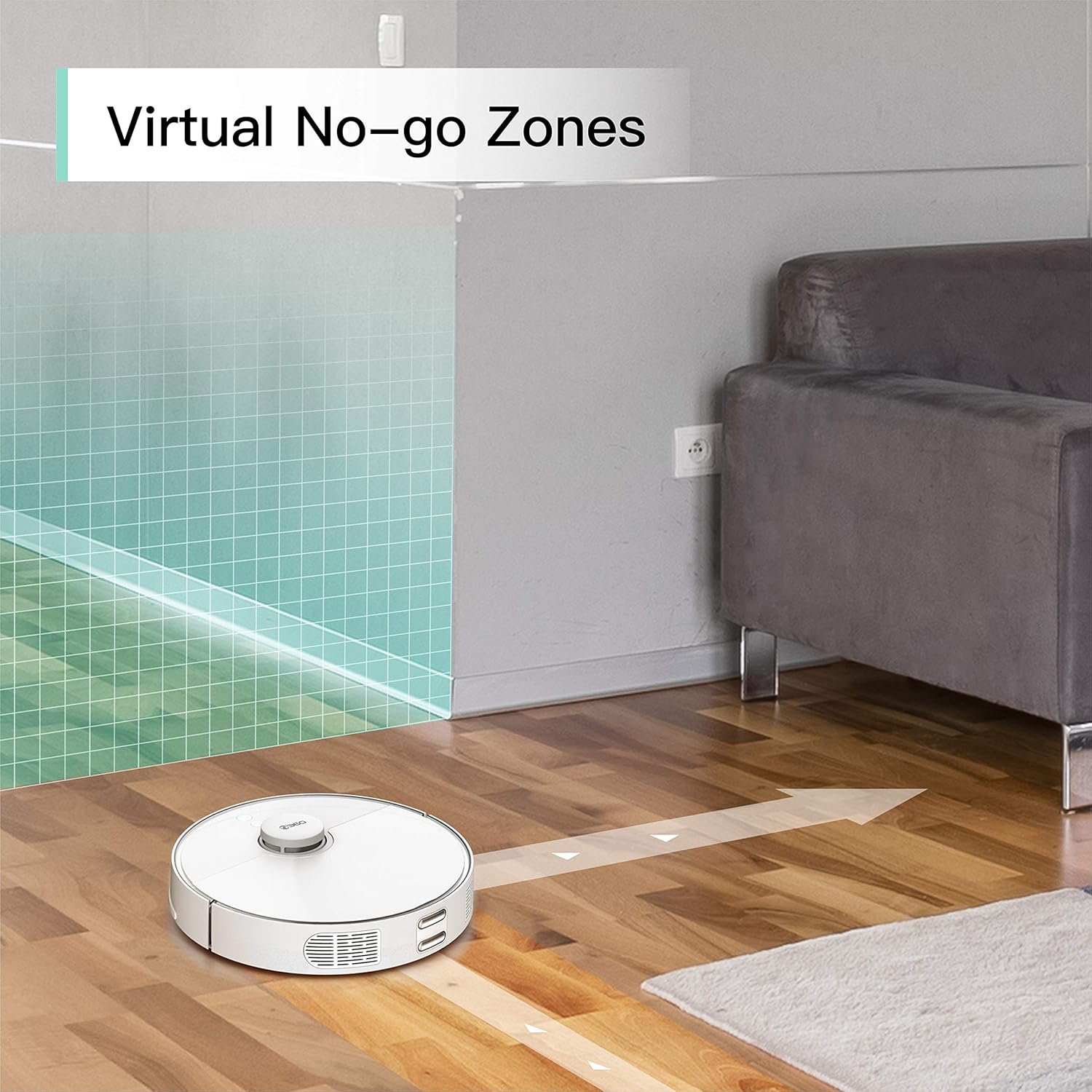 360 S5 Robot Vacuum Cleaner with Laser Mapping Technology, 2200Pa, Selective Room Cleaning, Schedule, Multi-Floor Mapping, No-Go Zones, Self Charge and Resume, Automatic Carpet Boost, Works with Alexa -