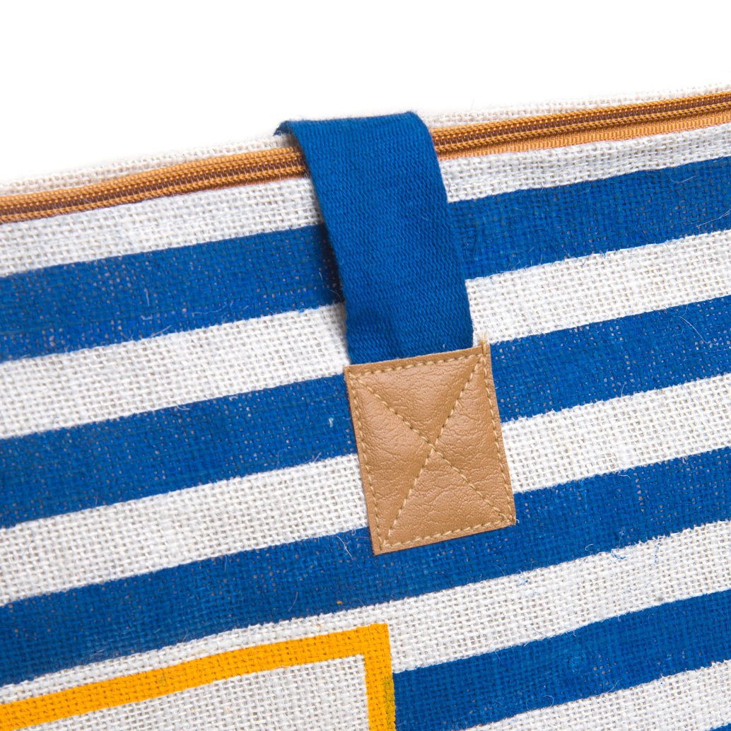 h&b women's tote bag( blue,bch-strip-blue)