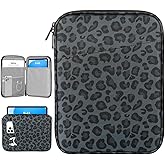 Dadanism 9-11 Inch Tablet Sleeve Bag Carrying Case for iPad (A16) 11th Gen 11", iPad 10th Gen 10.9" Air 5/4, i-Pad Air/Pro 11", i-Pad 9/8/7th, Galaxy Tab A9+ Plus 11", reMarkable 2 10.3",Leopard Black