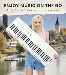 The ONE Smart Keyboard COLOR 61 Lighted Keys Piano